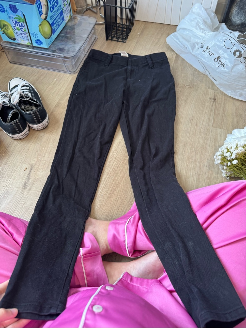Faded Glory Black Stretch Waist Pants